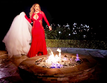 Mariah Carey burns $250k wedding dress | mcarchives.com