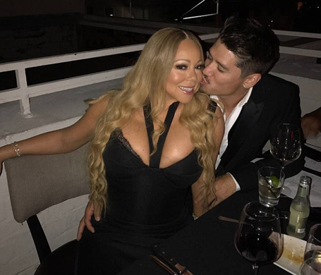 Mariah Carey gets a kiss from boyfriend Bryan Tanaka  | mcarchives.com