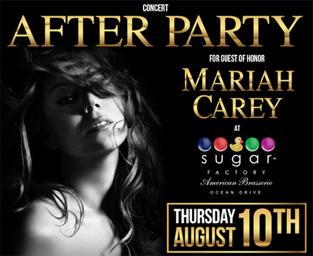 You are invited to Mariah's after party at Sugar Factory | mcarchives.com