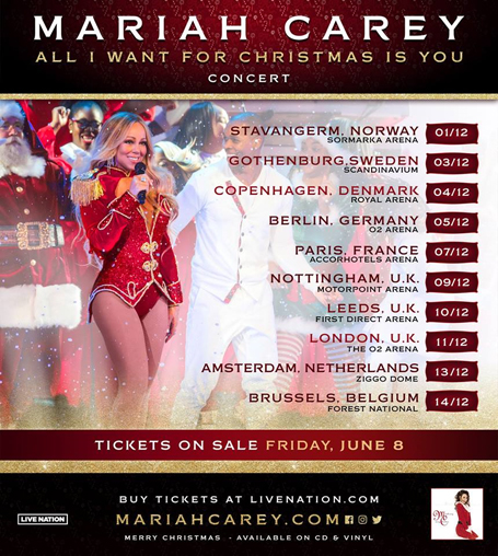 Mariah Carey announces European Christmas tour | mcarchives.com