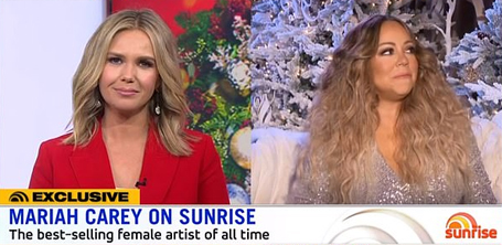 Pop diva Carey makes a bizarre appearance on Sunrise | mcarchives.com