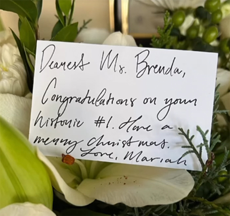 Mariah Carey sends flowers to Brenda Lee | mcarchives.com
