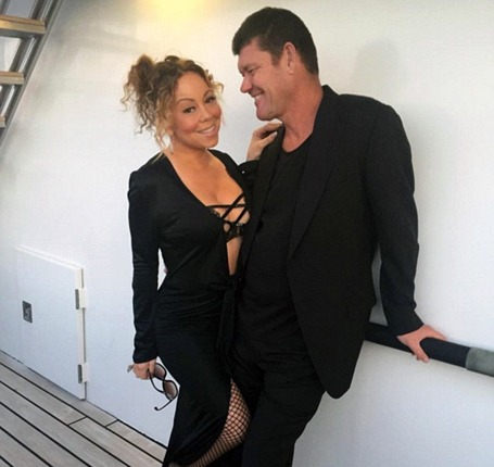 Mariah Carey flaunts her ample cleavage | mcarchives.com