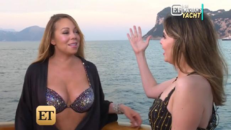 Mariah gives a guided tour of Packer's superyacht | mcarchives.com