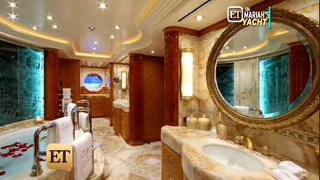 Mariah gives a guided tour of Packer's superyacht | mcarchives.com